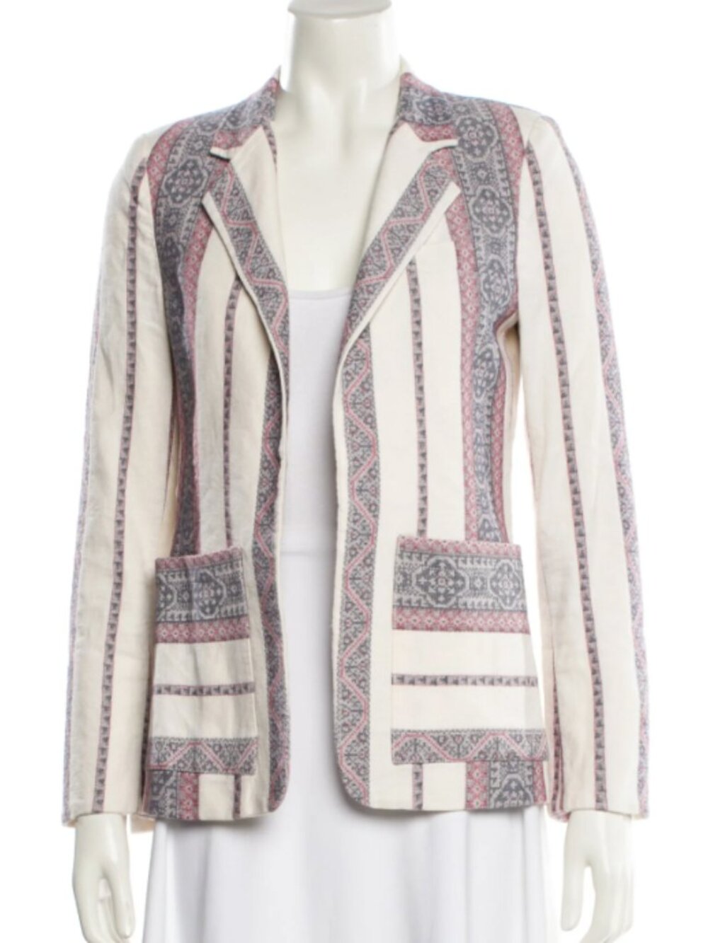 Crosby by Derek Lam 10 Crosby Patterned Blazer Size 4